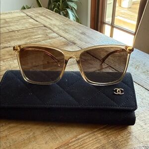 CHANEL Gold-Toned Sunglasses